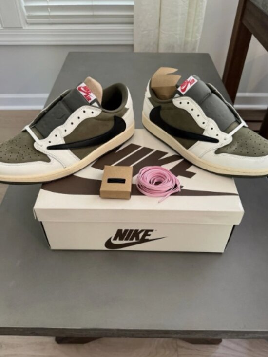 Jordan Other - Nike Air Jordan 1 Low OG SP Travis Scott Medium Olive